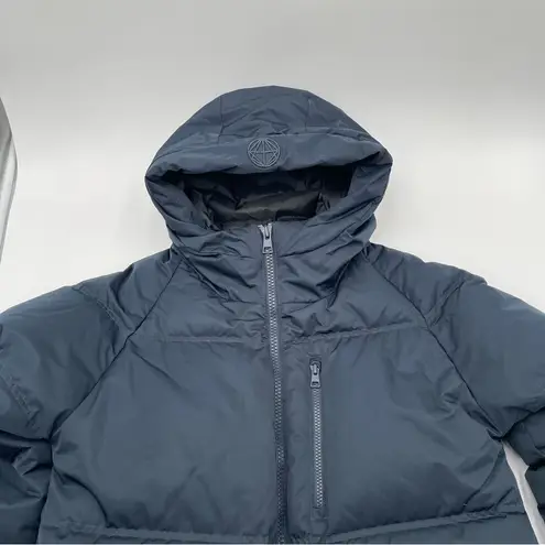 Mondetta Outdoor Project Mid-Length Down Puffer Hooded Jacket Blue Women Small