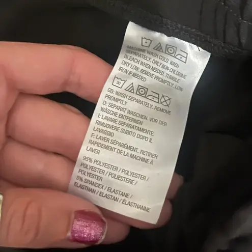 Susan Graver New Black and Blue Liquid Knit Pull On Wide Leg Crop Pants Set M