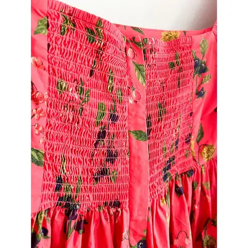 Cara Cara | Sip Sip Dress in Botanical Allover Coral | Sz XS Pink