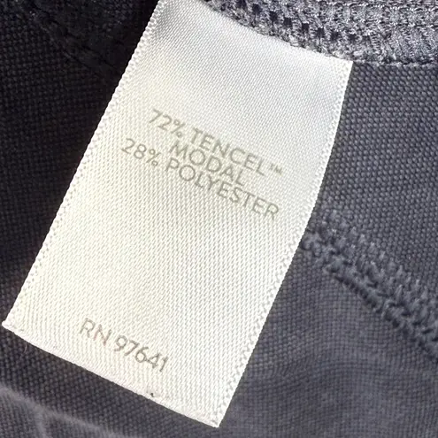 Pure Jill Sand Washed Tencel Modal Blend Short Sleeve Top Women's M Gray Size M