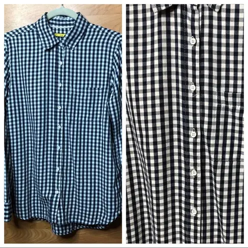 Prince & Fox Woven Large Navy Blue/White Blouse White
