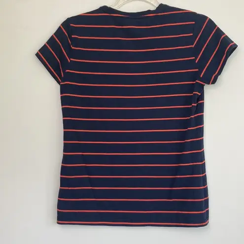 LL Bean| Striped Tee Shirt sz XS Blue