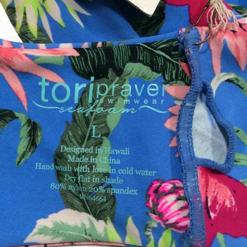 Tori Praver Swimwear Seafoam Floral Bikini Top