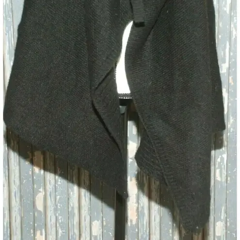 Madden Black Poncho Style Sweater Oversized One Size Lagenlook Grunge Casual