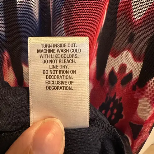 Carmen Marc Valvo Maxi Dress Watercolor Bohemian Sparkle Bead Plus Size 1X NWT