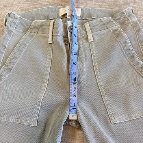 THE GREAT Skinny Pants Corduroy 26 Sage Stretch Carpenter High Rise Womens USA Green