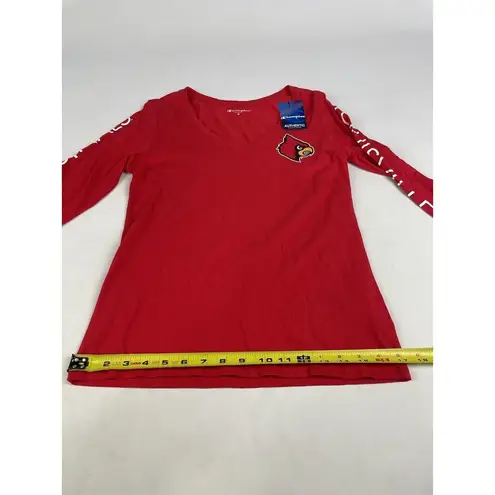 Under Armour Louisville Cardinals Champion Medium M Women’s Short Sleeve V‎ Neck Long Sleeve