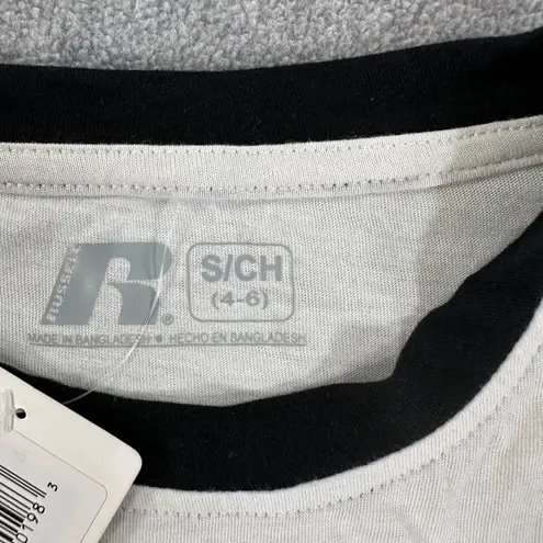 Russell Athletic Alabama Crimson Tide Russell Raglan Tee Shirt Women's Small 4/6 Drawstring Waist - Image 4