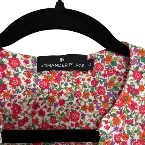 Tuckernuck Pomander Place Ditsy 100% Cotton Poplin Kenzo Mini Dress Size XS Pink