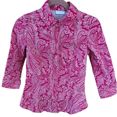 Pacific&Co NEW York and Pink Paisley Shirt XS