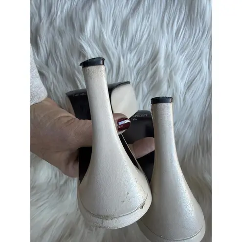 Nine West  Winter White Pointed Toe Kitten Heel Mules - Image 6