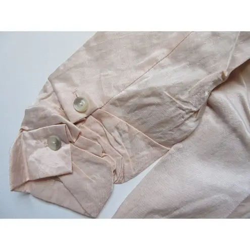 Elizabeth and James NWT Rumpled Jamie Blazer in Metallic Shine Petal Pink 0 $495