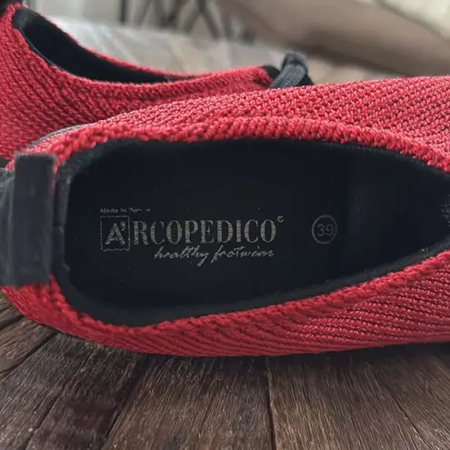 Arcopedico Red Knit Sneakers Size 8.5