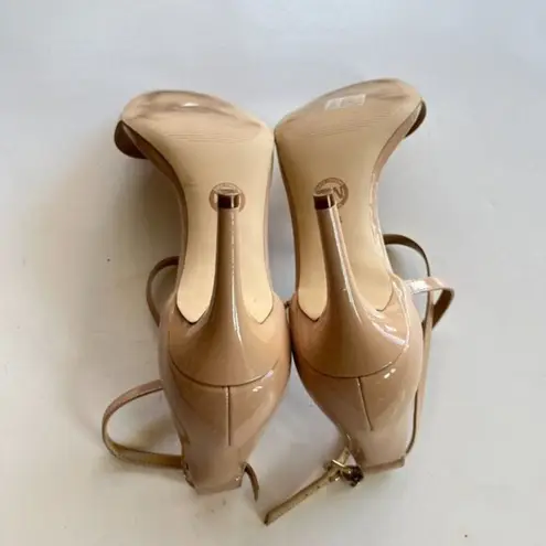 MICHAEL Michael Kors Ava Mid Sandal Strappy High Heels Light Blush Womens Sz 10M Tan