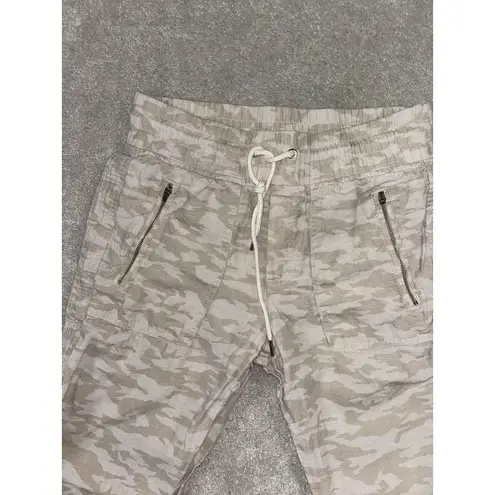 Athleta  Cabo Tide Linen Jogger Pants Sz 2 Camouflage Pull On Drawstring‎ thumbnail 4