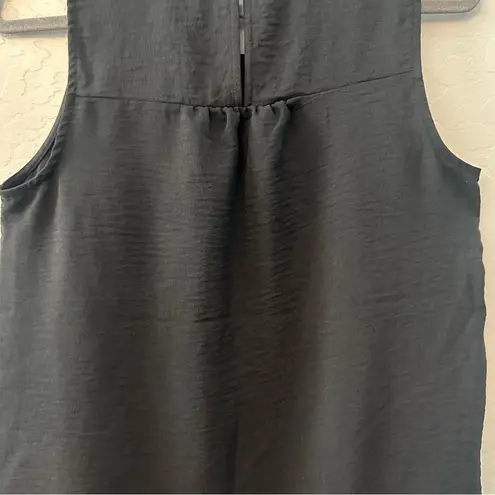 Pleione sleeveless black hi low tank top blouse size small