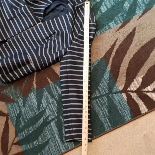 The Limited  Womens Blazer Striped Short Zip Front Office Career Size XL