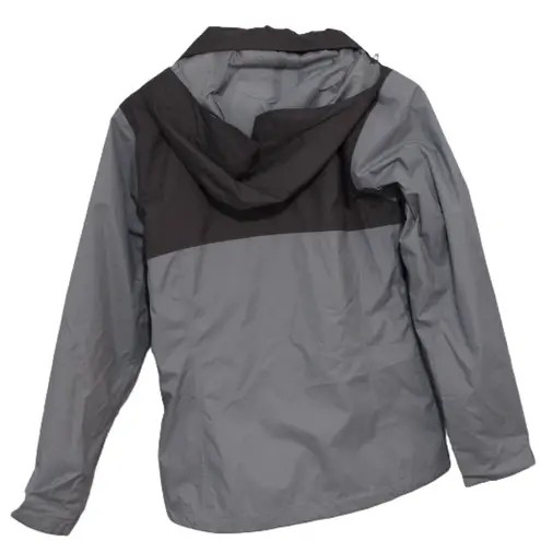 Columbia Womens  Puddletown Hooded Omni-Tech Waterproof Rain Jacket Gray Size S