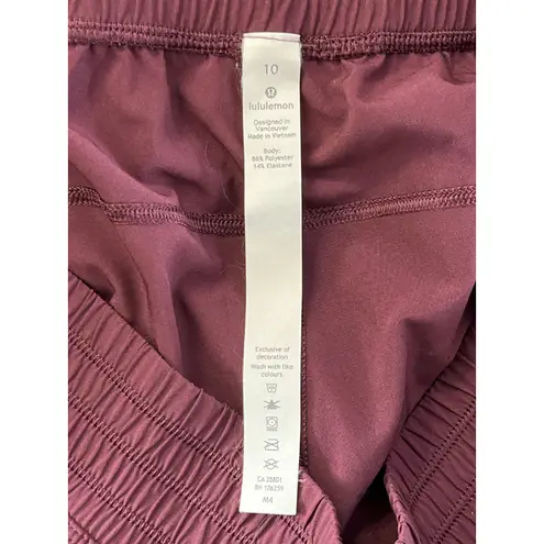 Lululemon Burgundy Wide Leg Split Hem Pants Women's Size 10 EUC Red