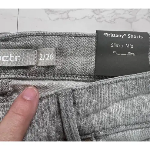 Stylish Brittney Grey Distressed Denim Shorts