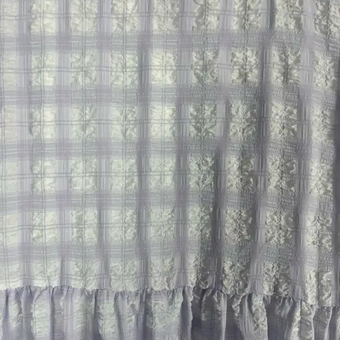 English Factory Tiered Gingham midi Dress purple size XS