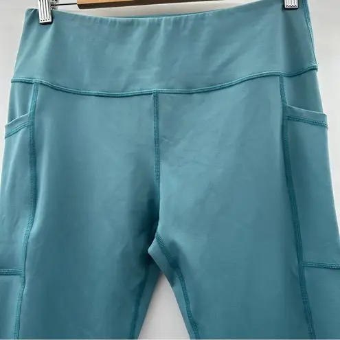 Constantly Varied Gear CVG Teal Blue High Rise Capri Crossfit Leggings Size L Size L