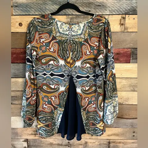 Pink Owl Paisley Poet Style Top Size Medium