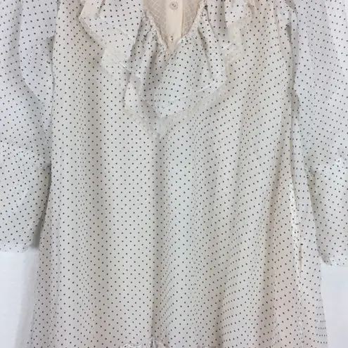 NWT We are HAH Polka Dot Lace Ruffle Swing Mini Dress Small Fairy Coquette Chic Black