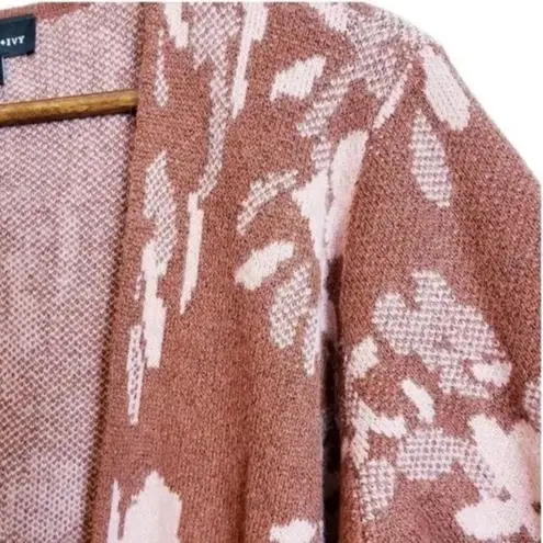 FORTUNE & IVY Duster Cardigan Long Sleeves Sweater Boho Size Large New w/o Tag Red