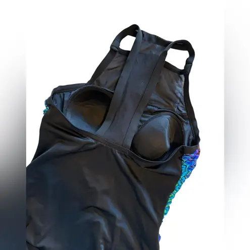 MiracleSuit SLIQUE™ TRUE COLORS ZIPLINE SWIMSUIT one piece sz 12 resort wear