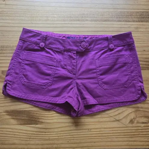 Vintage Y2K dELiA*s Tibbi Purple Magenta Low Rise Utility Style Shorts Size 5/6