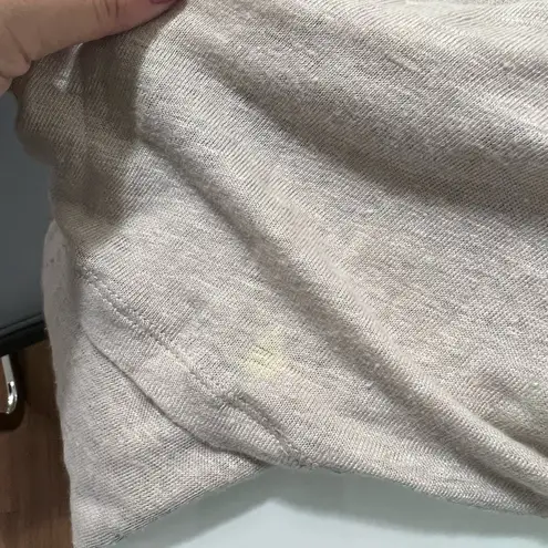 IRO Tan Knit Linen Tie Shoulder Midi Dress Size Small $275