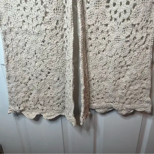 SOLITAIRE Crochet Lace Pants Ankle Beige Natural Plus 1X NWT