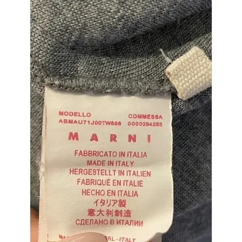 Marni Sideswept Hem Dress Grey Womens Size IT 44 US 8 Gray