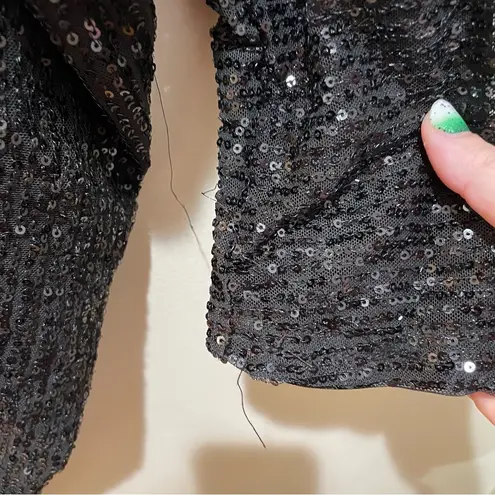 Style Rack Black Sequin Off Shoulder Minidress Size Medium