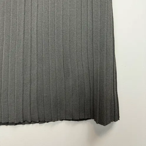 Escada Womens Pleated Maxi Skirt Sz 40 Grey Rayon Stretch Knit Gray