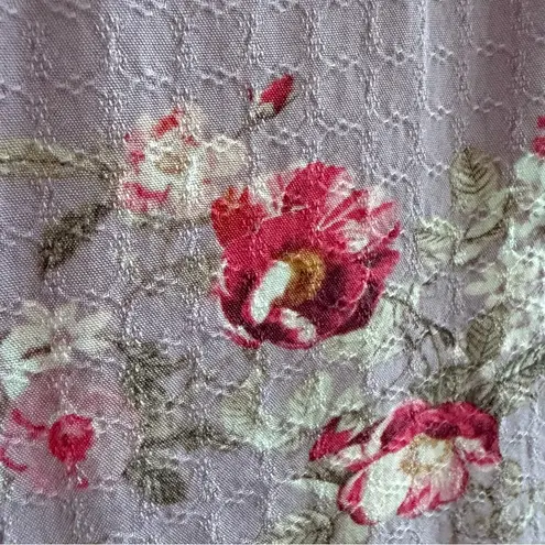 Buffalo David Bitton Feminine Fairy Crinkled Flowy Henley Oversized Soft Girl Pastel Purple Pink XL