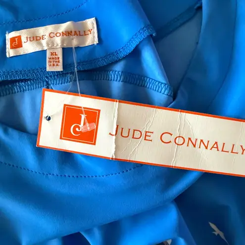 JUDE CONNALLY Ella Island Grand Harbor Short Sleeve Dress Blue Size XL NEW