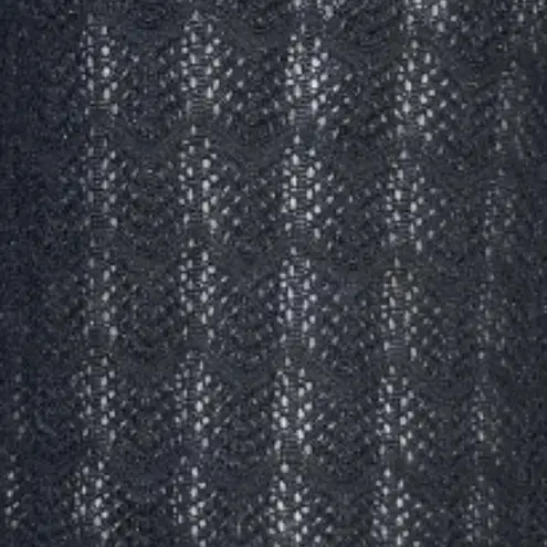 Daisy Fuentes Women's Sheer Cable Knit Bell Sleeve Sweater Romantic Goth Sz XL