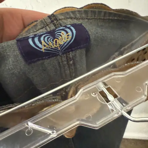 Angels Y2k Denim Maxi Skirt Suede Belted Waistcore Western Grunge Y2K Size 1 Blue