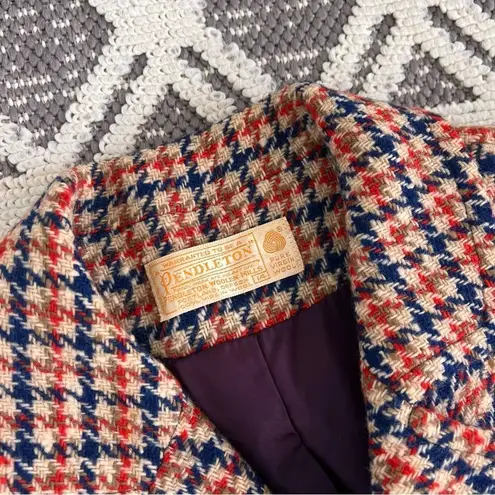 Pendleton Vintage 1970’s houndstooth 2 piece suit set blazer & pants americana
