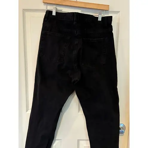 Garage Vintage Distressed Black Denim Jeans With Ripped Knees & Back Pocket - Image 4