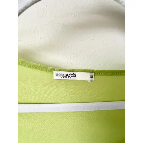 House Of CB  Tara Georgette Cropped Top & Madeline Maxi Skirt Lime Green Set XS - Image 4