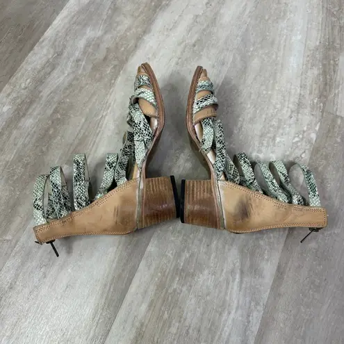 FreeBird Turquoise Casandra Sandal Bootie Size 7 Tan
