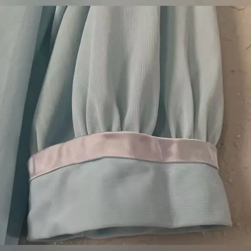 Vintage Gossard Artemis Nightgown Womens Medium Ice Blue Nylon Robe Button Up