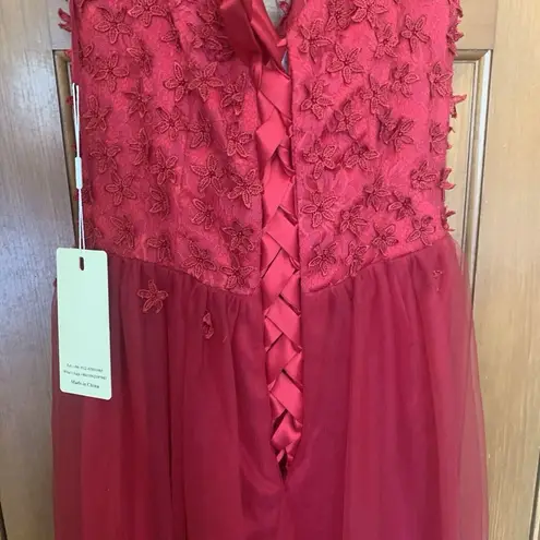 Ever Pretty Jaeden Red Ball gown Off The Shoulder NWT Mother Of Bride Prom