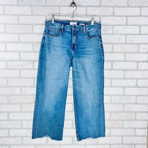 Jen7 Cropped Wide Leg High Waist Jeans Size 12 Blue