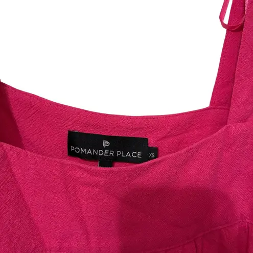 Tuckernuck Pomander Place Pink Camelillia Tiered Mini Dress Size XS