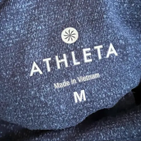 Athleta  Blue Printed Activewear Workout Athleisure Pants Leggings Tights Medium