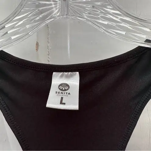 Senita Athletics Senita black athletic workout tank top women's large nursing